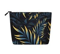 GaJher Leaves in the Dark Fake Hemp Makeup Bag - Your One-Pack Solution for Travel Toiletry & Daily Cosmetics Storage - Zipper Pouch, Black, One Size
