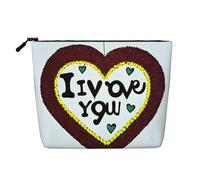 GaJher Love confessions Fake Hemp Makeup Bag - Your One-Pack Solution for Travel Toiletry & Daily Cosmetics Storage - Zipper Pouch, Black, One Size