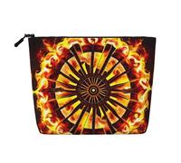 GaJher Turning the flame Fake Hemp Makeup Bag - Your One-Pack Solution for Travel Toiletry & Daily Cosmetics Storage - Zipper Pouch, Black, One Size