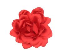 GAJUS 1 Piece Rose Flower Brooch Large Muslin Brooch Hair Clip Classic Elegant Handmade Flower Brooch Suitable for Wedding Party Dance (Red)