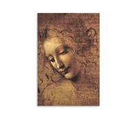 GAJUST Da Vinci Female Head Poster Female Head Painted by Leonardo Da Vinci Circa 1508., Canvas Print Art Poster; Unframe; 24x36inch(60x90cm)