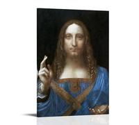 GAJUST Da Vinci Salvator Mundi Poster Salvator Mundi Painted by Leonardo Da Vinci Circa 1500., Canvas Print Art Poster; Frame; 24x36inch(60x90cm)