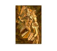 GAJUST Marcel Duchamp Painting Poster Abstract Painting By Marcel Duchamp. ''nude Descending A Staircase #2, Canvas Print Art Poster; Unframe; 12x18inch(30x45cm)