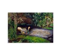 GAJUST Ophelia Poster Ophelia Painted by John Everett Millais Circa 1851., Canvas Print Art Poster; Unframe; 08x12inch(20x30cm)