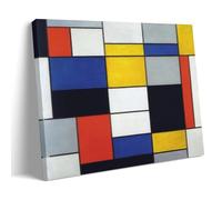 GAJUST Piet Mondrian Composition Poster Composition A Painted by Piet Mondrian in 1920., Canvas Print Art Poster; Frame; 16x24inch(40x60cm)