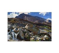 GAJUST Simplon Pass Poster Simplon Pass Painted by John Singer Sargent in 1911., Canvas Print Art Poster; Unframe; 16x24inch(40x60cm)