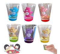 GajUst Swear Bears Shot Glasses, 6pcs, 1.6 Oz, Glass, Cute & Interesting, 6 Colored, Cocktail, Whiskey, Travel, Bar, Kitchen, Adult, Relaxed, Reusable, Recyclable, Vacuum Insulated, 2.5 Inches Tall