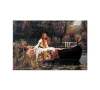 GAJUST The Lady Of Shalott Poster The Lady of Shalott Painted by John William Waterhouse in 1888., Canvas Print Art Poster; Unframe; 24x36inch(60x90cm)