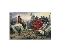 GAJUYL Famous Painting Poster Vercingetorix Throws Down His Arms at The Feet of Julius Caesar Poster Lionel Royer, Canvas Print Art Poster, Home Decoration Painting; Unframe; 20x30inch(50x75cm)