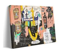 GAJUYL Jean-Michel Basquiat Poster History of The Black People Graffiti Art Series Poster Street Art Canvas Printing Decorative Painting; Frame; 12x18inch(30x45cm)