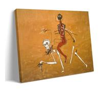 GAJUYL Jean-Michel Basquiat Poster Riding with Death Graffiti Art Series Poster Street Art Canvas Printing Decorative Painting; Frame; 24x36inch(60x90cm)