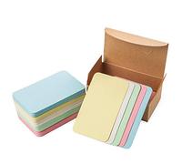 GAKA FAVOR 100Pcs Blank multicolour Cards Note Paper Business Cards Vocabulary Word Card Message Card DIY Gift Card Blank Paper Tags(multi)