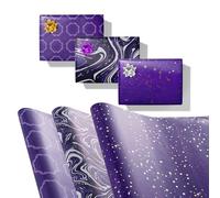 GAKA Wrapping Paper Roll,Purple,3 Different Wrapping Paper Design Suitable for Halloween, Thanksgiving, Christmas,birthday, wedding,graduation presents packaging 17 inch X 120 inch Per roll