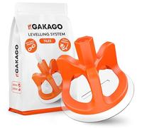 Gakago Tile Levelling System 200 Threaded caps & 200 Protective washers for Tile Protection - Laying aid for a Perfect Joint Pattern - Superior Range for Tile thicknesses 3-18mm (1/8 inch - 3/4 inch)