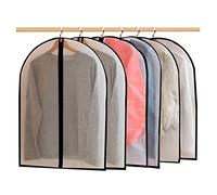 GAKIN 6 Pcs Clothes Covers Garment Bags Suit Bag Clear Eva Waterproof 60x 80cm