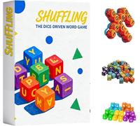 GAKINUNE Scrambled Dice Word Game,Brain Exercise Party Game for 1-5 Players Shuffling The Dice-Driven Word Games Fast-Paced Brain Workout 60 Dice