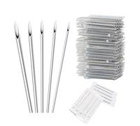 Gakonp 100 Pcs Piercing Needles Set Mixed 12G 14G 16G 18G 20G Needles Disposable Stainless Steel Hollow Piercing Needle for Ear Nose Lip Belly Piercings