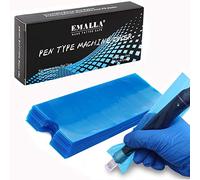 Gakonp 200pcs Clear Tattoo Machine Pen Covers Tattoo Pen Sleeves Plastic Dustproof Protection Blue Bags for Tattoo Professionals