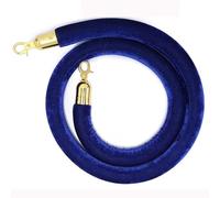 GAKYOUR 3/4/5 Ft Velvet Hanging Ropes,Queue Rope Barrier, Barrier Rope for Crowd Control, Stanchion Queue Velvet Rope, Velvet Stanchion Rope for Theaters Grand Openings-Blue||1.2m/4ft