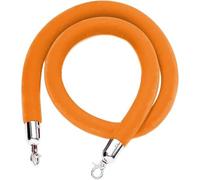GAKYOUR Velvet Queue Rope Barrier for Crowd Control,0.6-3.0m Stanchion Queue Barrier Rope,Rope Safety Barrier for Hotel Hospital Bank Crowd Control-Orange||1.5m