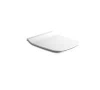 Gala Lid and Seat Slim Cushioned Emma Square Collection, Urea, White, 37.8 x 4.8 x 45.5 cm