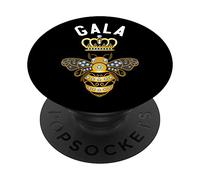Gala Name Gala Birthday Gifts Queen Crown Bee Gala PopSockets Swappable PopGrip