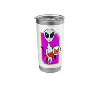 Galactic Alien & Outer Space Cat UFO Mystical Rocket Kitten Stainless Steel Insulated Tumbler