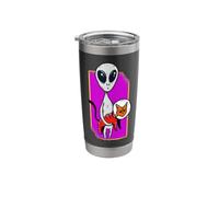 Galactic Alien & Outer Space Cat UFO Mystical Rocket Kitten Stainless Steel Insulated Tumbler
