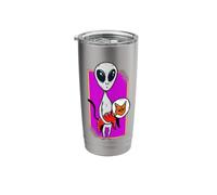 Galactic Alien & Outer Space Cat UFO Mystical Rocket Kitten Stainless Steel Insulated Tumbler