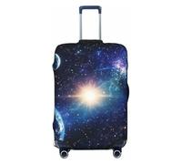 Galactic Background Cosmic Background Starry Sky Elastic Travel Luggage Cover Suitcase Protector, Print Suitcase Baggage Cover Anti-Scratch