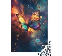 Galactic Butterfly Flight Adult Jigsaw Puzzle, 1000 Pieces, 52x38cm/1000pcs; A Relaxed Project for Colder Days; White Cardboard with Reduced Dust