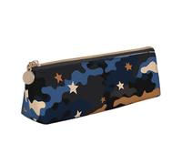 Galactic Camo Print Leather Pencil Case Stationery Organizer Makeup Bag Cash Coin Organizer Bags
