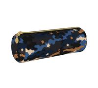 Galactic Camo Print Leather Pencil Case Stationery Organizer Makeup Bag Cash Coin Organizer Bags