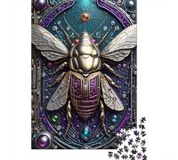 Galactic Cicada Chronicles Adult 1000-Piece Jigsaw Puzzle, 52x38cm/1000pcs, to Return to Whenever Time Permits; White Pieces with A Smooth Surface