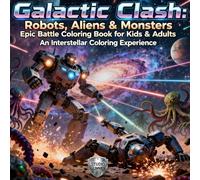 Galactic Clash: Robots, Aliens & Monsters Epic Battle Coloring Book for Kids & Adults