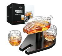 Galactic Cruiser Birthday Gifts for Men Dad, Galaxy Spaceship Whiskey Decanter Sets for Men, Spacecraft Limited Edition, 2 Cockpit Shape Glasses, Unique Guys Brother Gift Idea, Liquor Bar, Anniversary