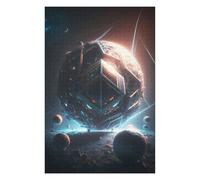 Galactic Cube Cosmic Wonder Classic Wooden Jigsaw Puzzle for Adults, 1000 PCS