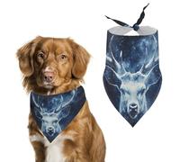 Galactic Deer Moose Cute Dog Bandana Triangle Adjustable Washable Cat Scarf Pet Accessories