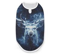 Galactic Deer Moose Dog And Cat Clothes Pet Summer Sleeveless T Shirt Basic Vest M
