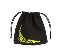 Galactic Dice Bag Black Yellow Cotton RPG DnD Drawstring Pouch Q-Workshop