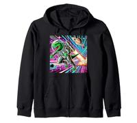 Galactic Dino Explorer stormed through the cosmos Zip Hoodie