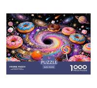 Galactic Donut Wooden Jigsaw Puzzle Waterproof 1000 Piece Puzzles for Adults Impossible Educational Games