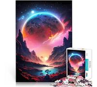 Galactic Eden Landscapeteenagers 1000 Pieces Puzzle for Educational Game Challenge Toy Enhance love between couples 38x26cm