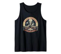 Galactic Federation First Contact UFO Retro Emblem Society Tank Top