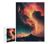 Galactic Firestorm: New Year Gift, 500 PCS Wooden Art Puzzle - for A Rewarding Weekend Challenge