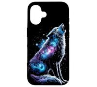 Galactic Howl Spirit Celestial Wolf Stardust Case for iPhone 16