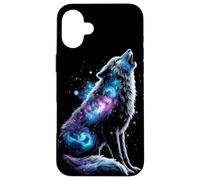 Galactic Howl Spirit Celestial Wolf Stardust Case for iPhone 16 Plus
