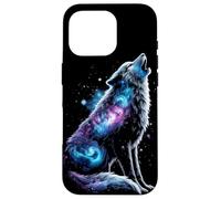 Galactic Howl Spirit Celestial Wolf Stardust Case for iPhone 16 Pro