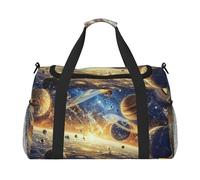 Galactic Inspiration Space Waterproof Weekender Bags Duffel Bag Large Carry On Hand Luggage Bags Foldable Tote Bag for Travel Sports Gym Dance