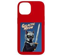 Galactic Meow Space Knight Cat Vintage Movie Poster Case for iPhone 14
